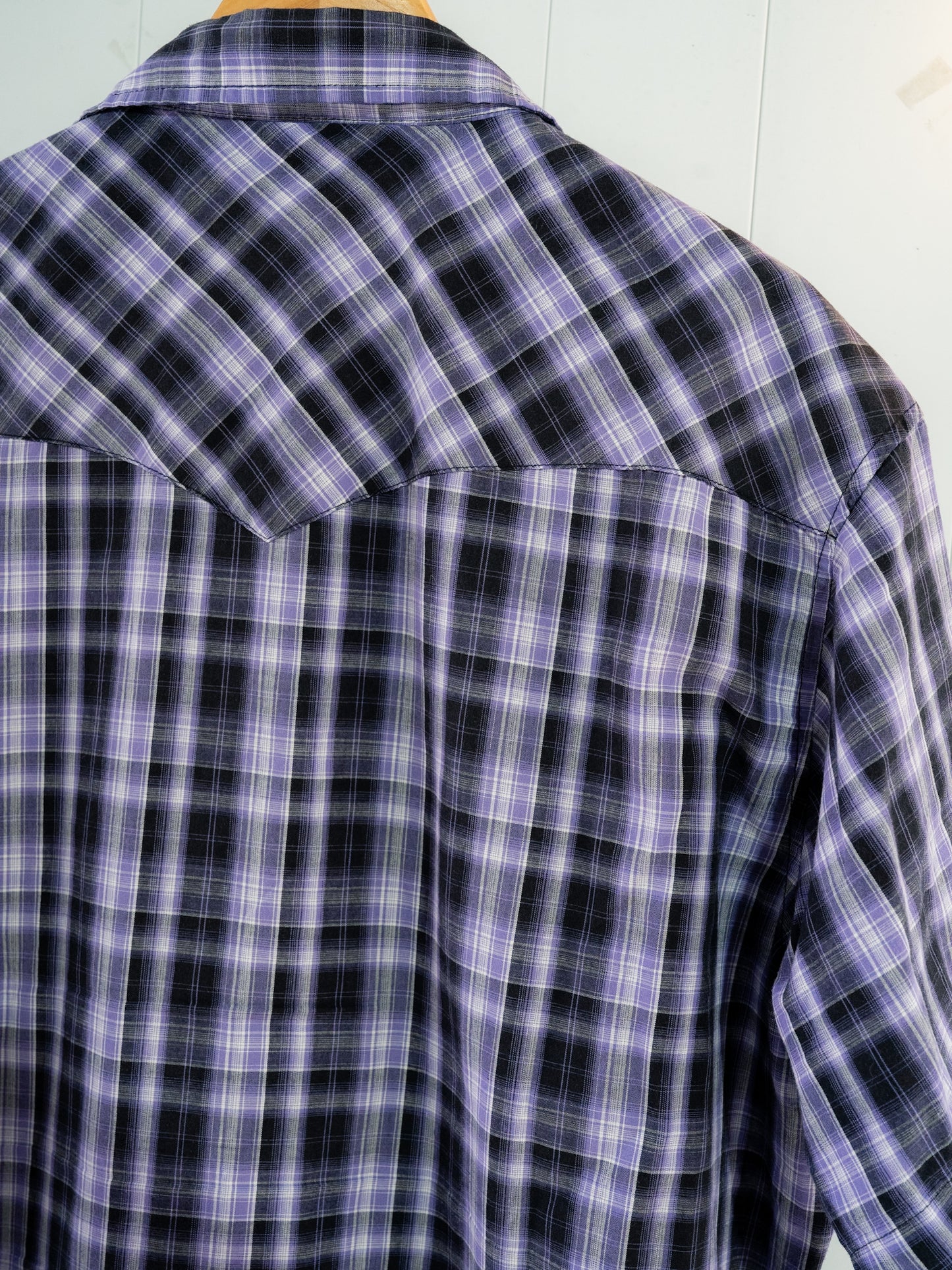"WRANGLER" Plaid Short Sleeves Western Snap Shirt