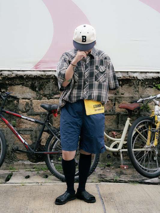 "Wrangler" Plaid Snap Button Short Sleeve Shirt