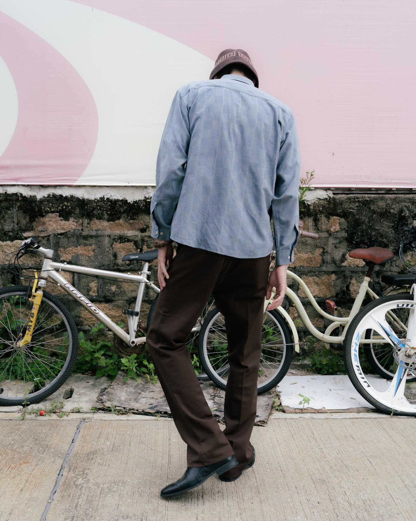 "DOMANI" Hidden Checker Shirt