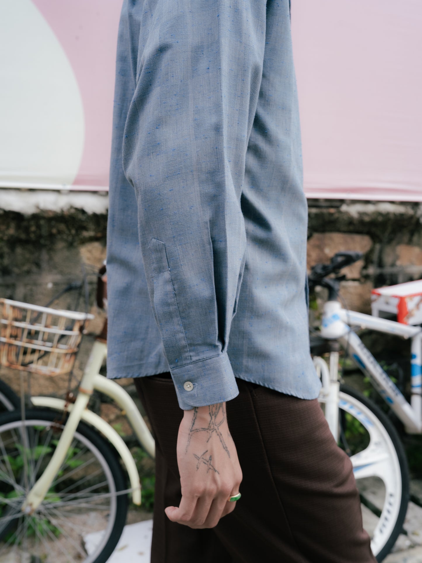 "DOMANI" Hidden Checker Shirt