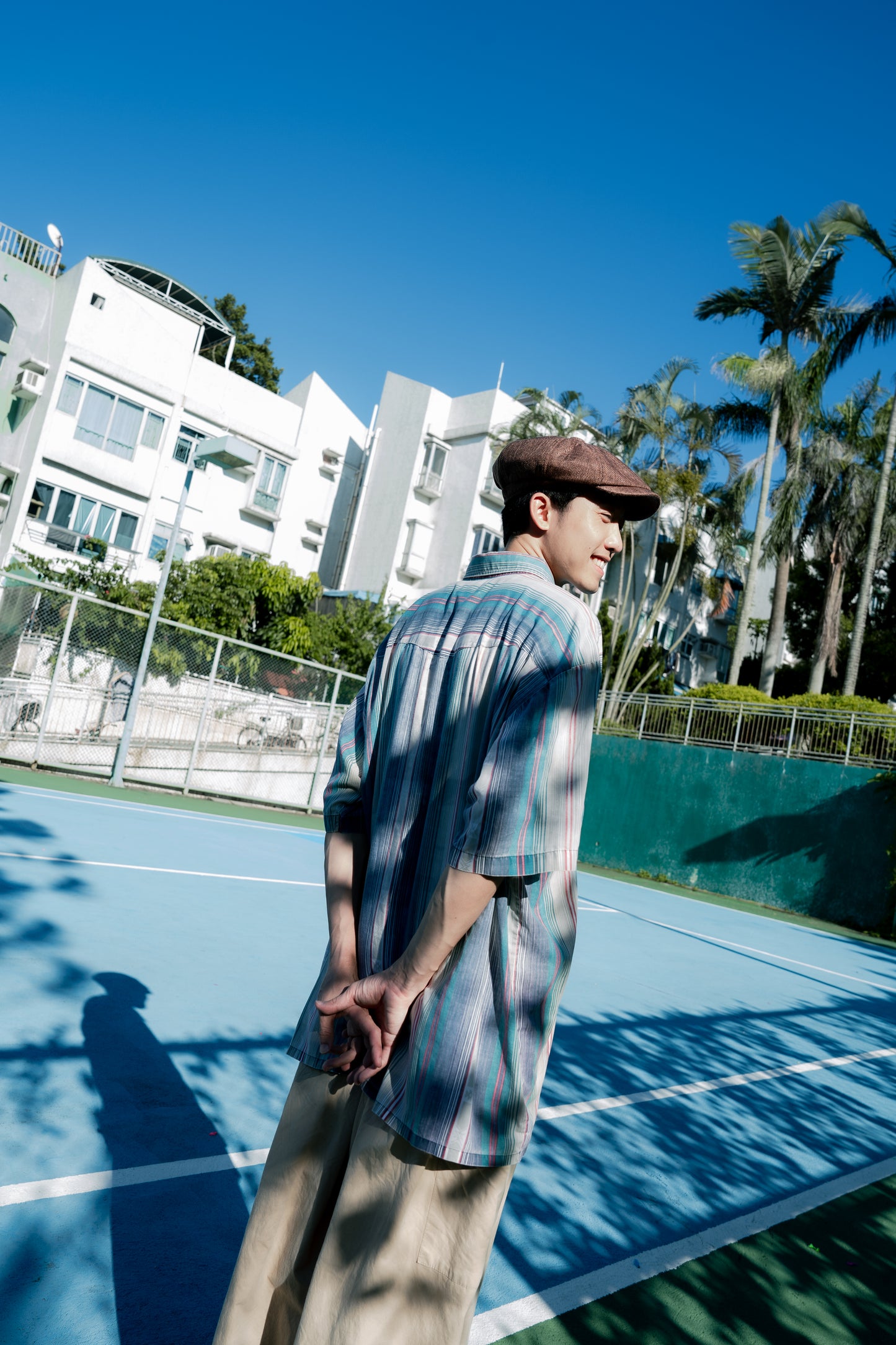 "OUTLAW" Dobby Stripe Pearl Snap Short Sleeve Western Shirt