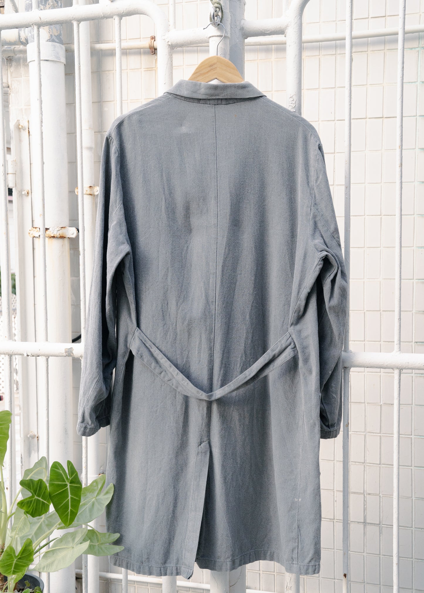 1950-60s "ROBUR" French Black Chambray Coat
