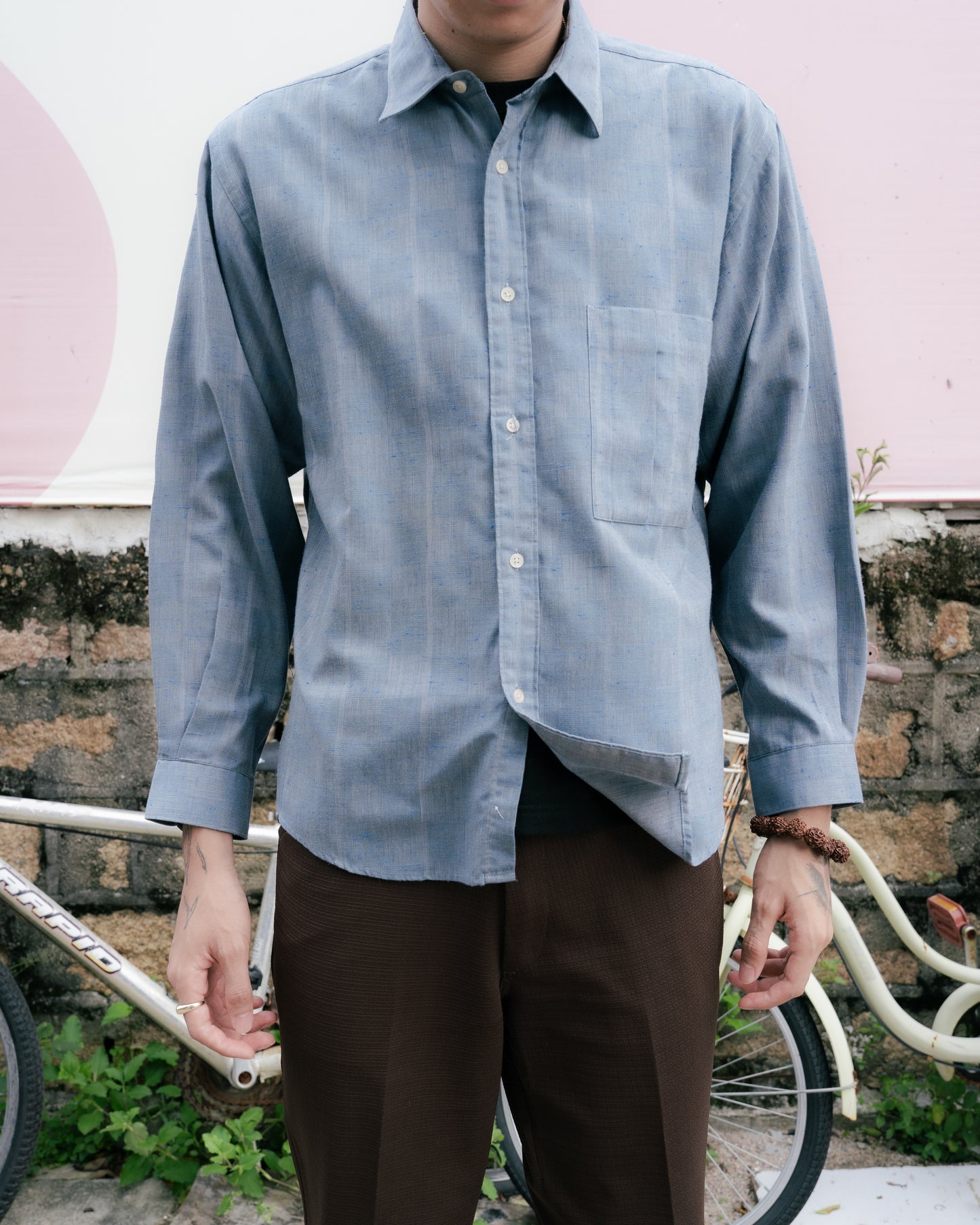 "DOMANI" Hidden Checker Shirt