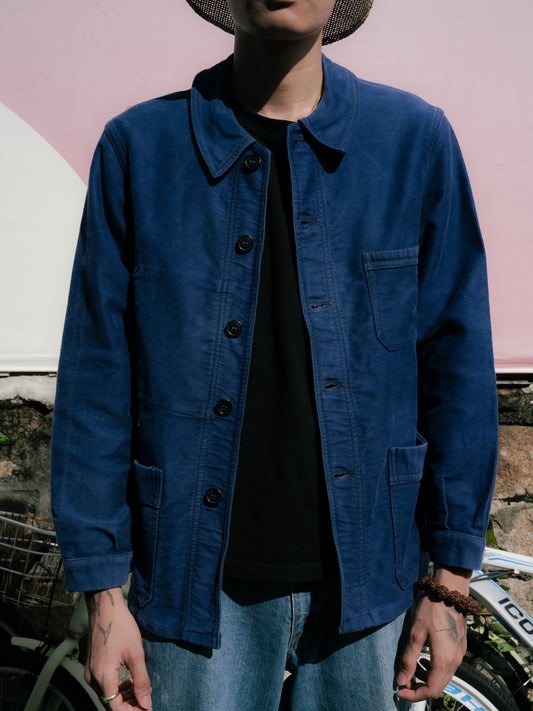 1950s French "Dumont d’Urville" Moleskin Indigo Work Jacket