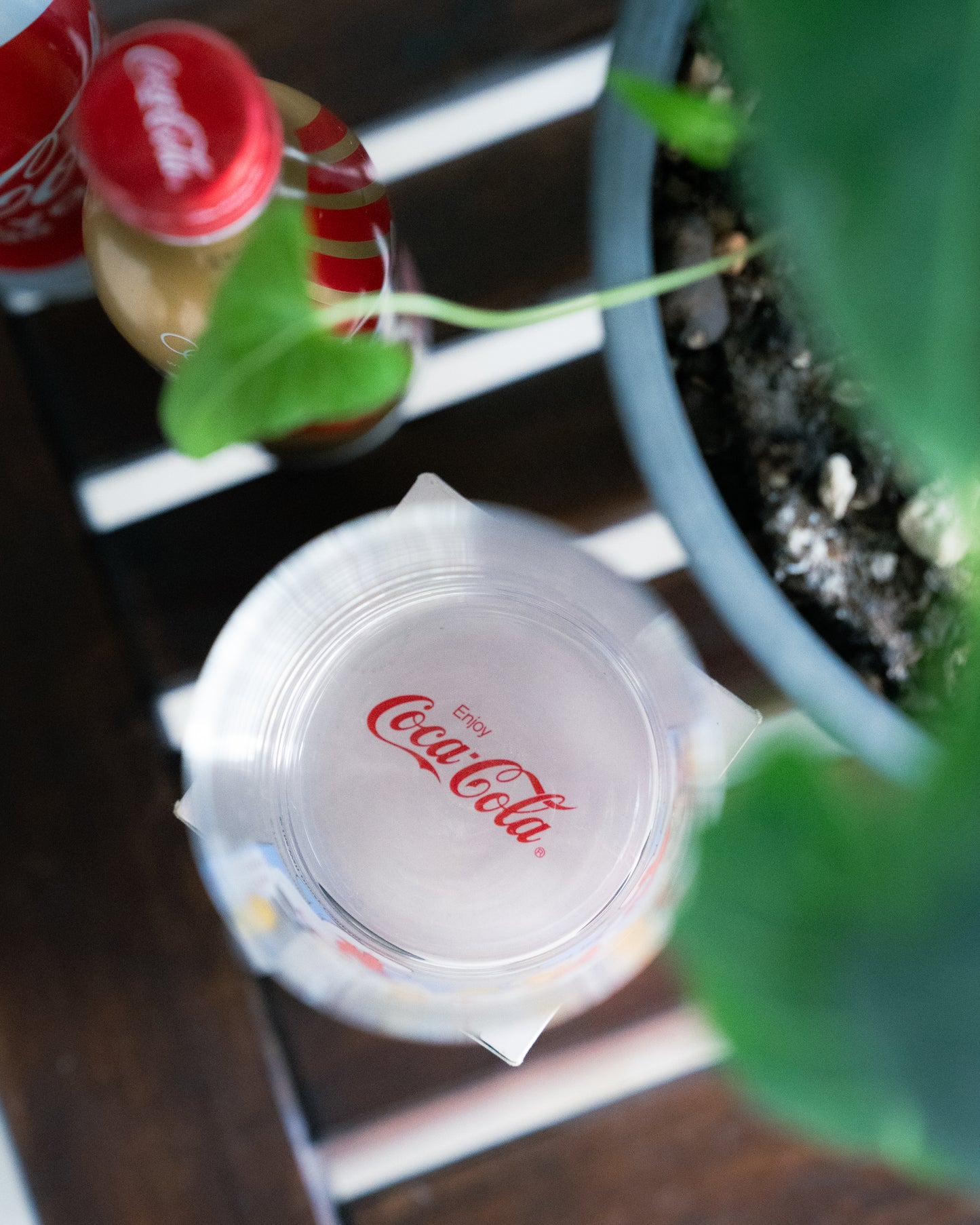 COCA-COLA x Disney Mickey & Donald Space Ship Glass Cup with box