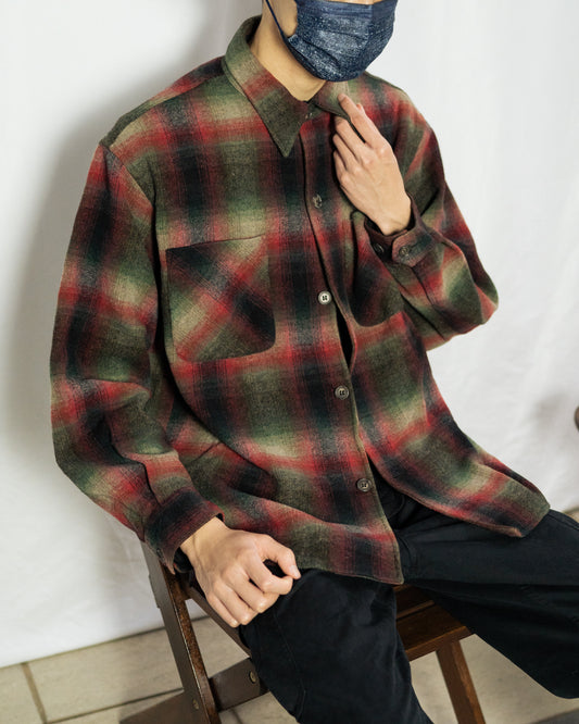 "VISION" Wool Shirt Jacket