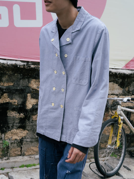 1970s “TB DIFFUSION” Houndstooth Butcher Work Jacket