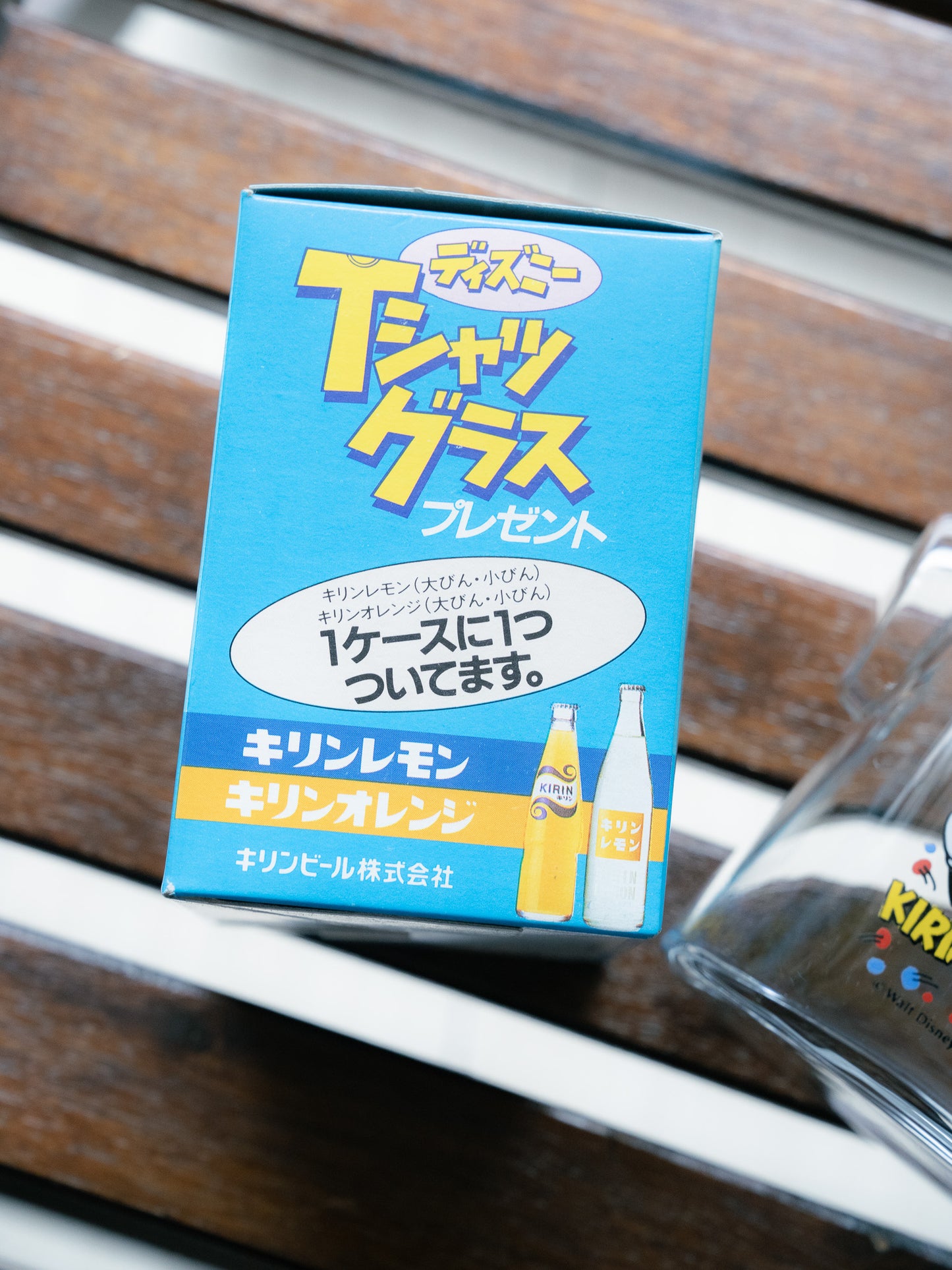 1980s KIRIN LEMON x DISNEY Mickey Mouse T-Shirt Glass Cup