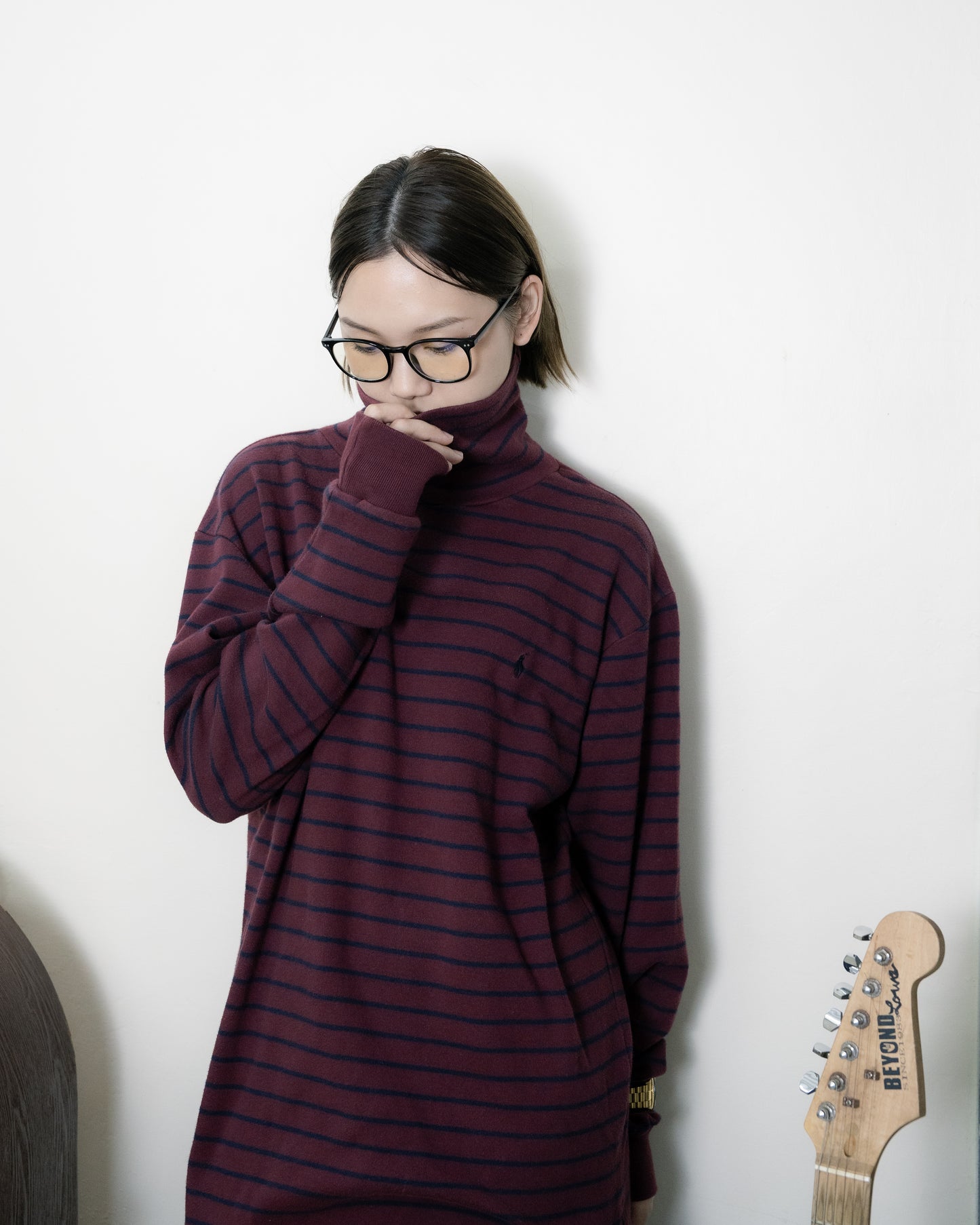 "Polo Ralph Lauren" Striped Turtle Neck Sweatshirt