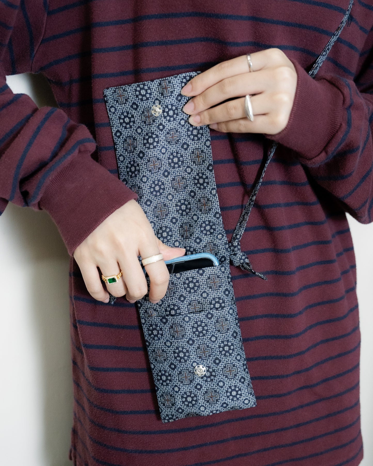 Japanese Cloth Fabric Handmade Carry Bag 日本手造和布小物袋