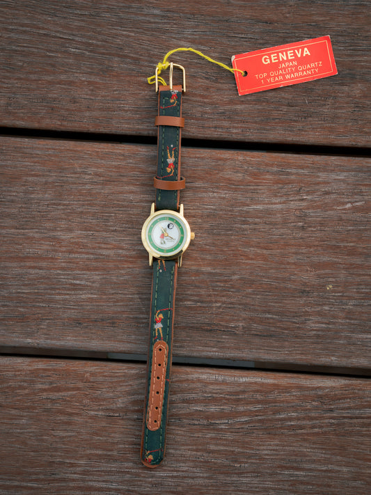 1990s "GENEVA QUARTZ" Golfball Girl Watch - NOS