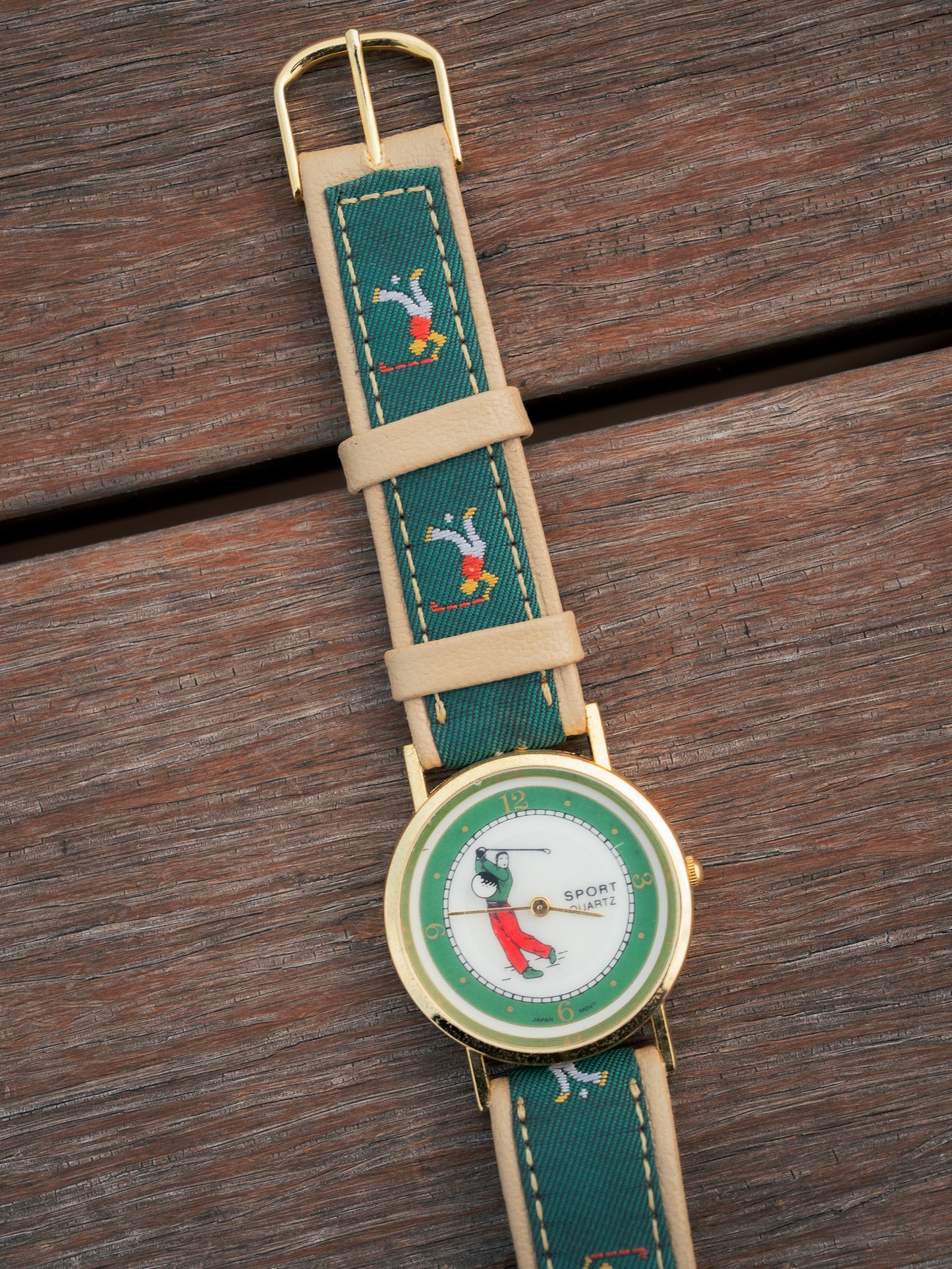 1980-90s "SPORT QUARTZ" Golf Animated Watch