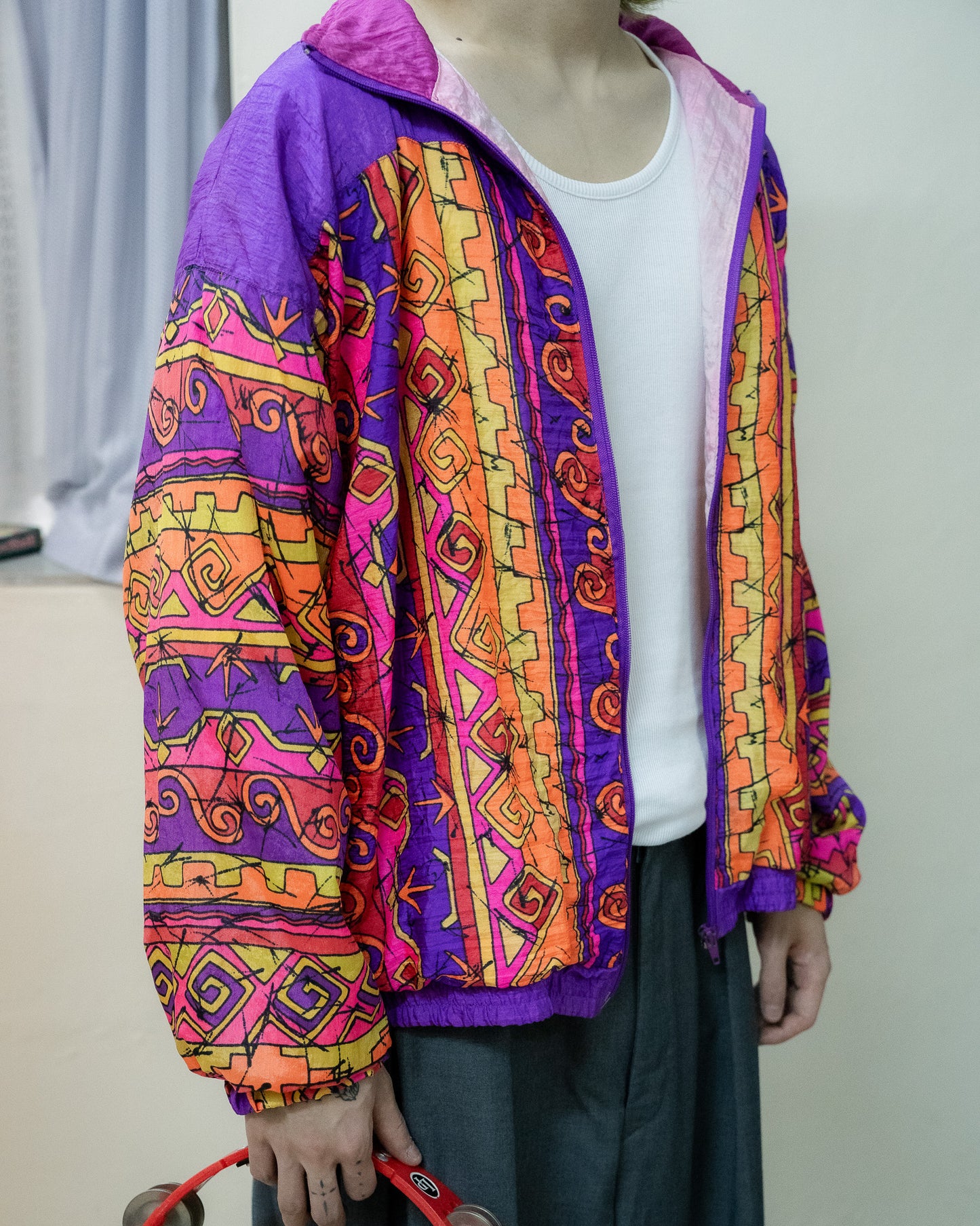 "MURELI" Patterned Nylon Jacket