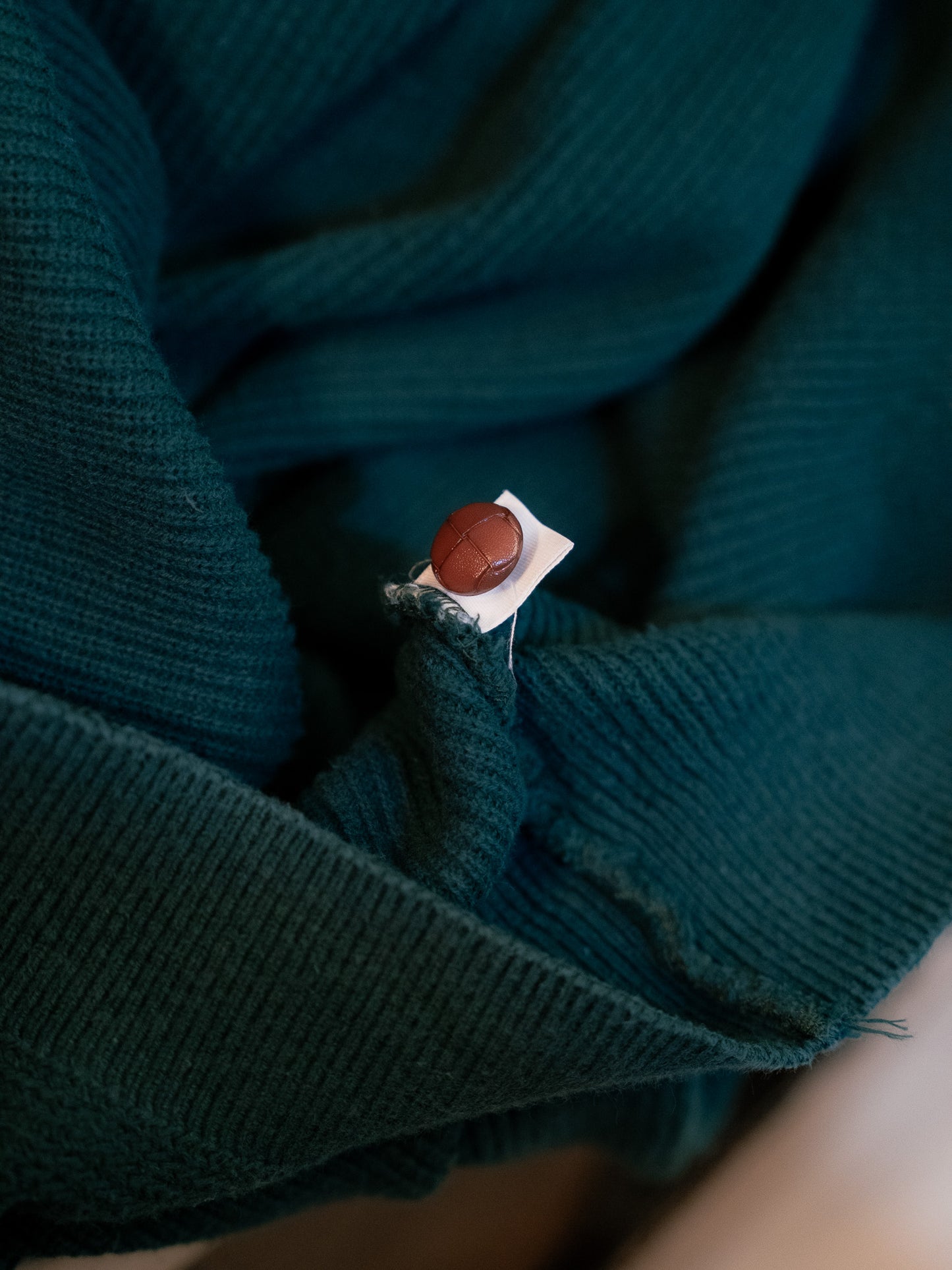 1990s "LANDS' END" Henley Knit Sweater