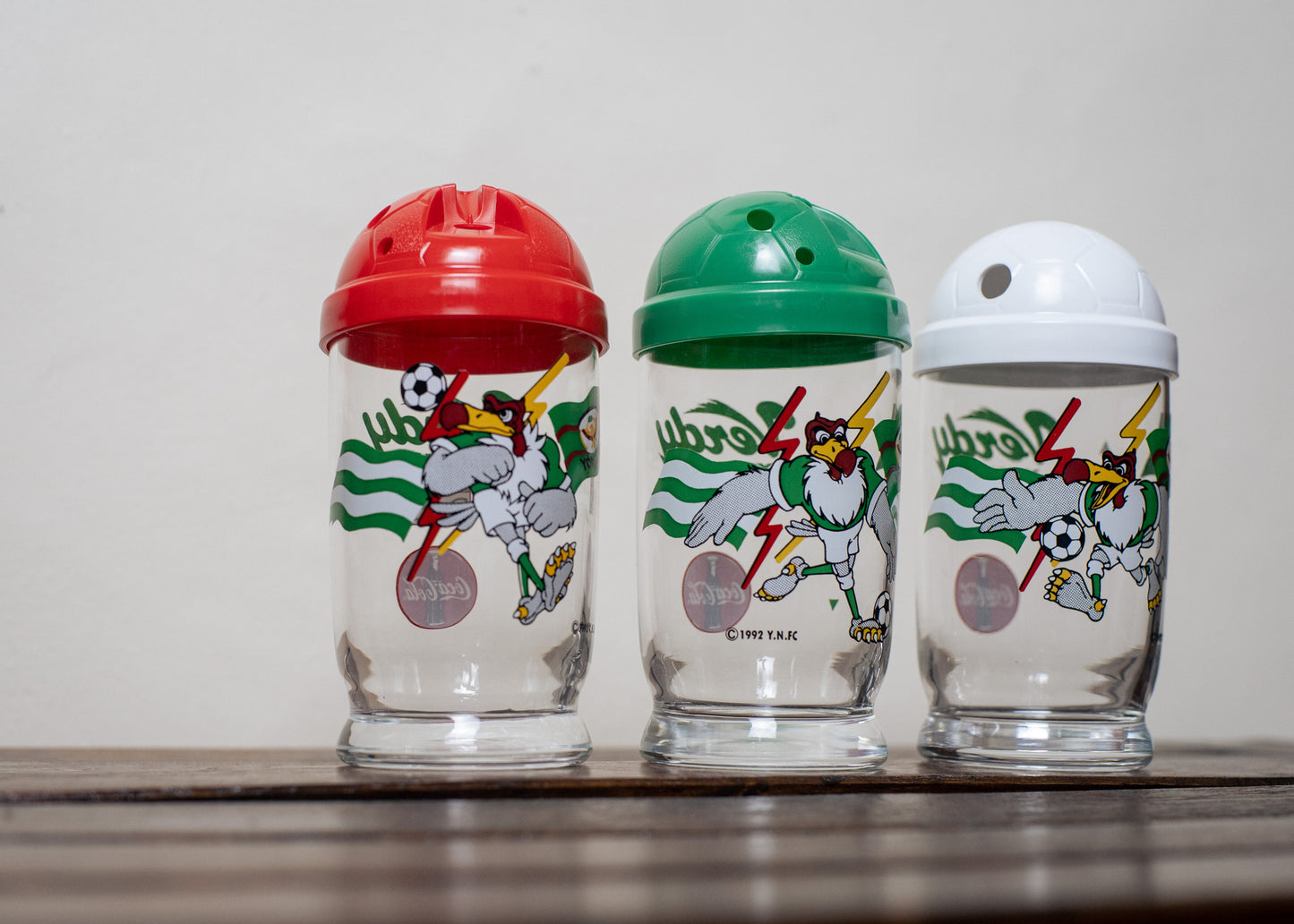 COCA-COLA 1992 Verdy Yomiuri Nippon FC Tsuyoshi Kitazawa 紀念玻璃杯