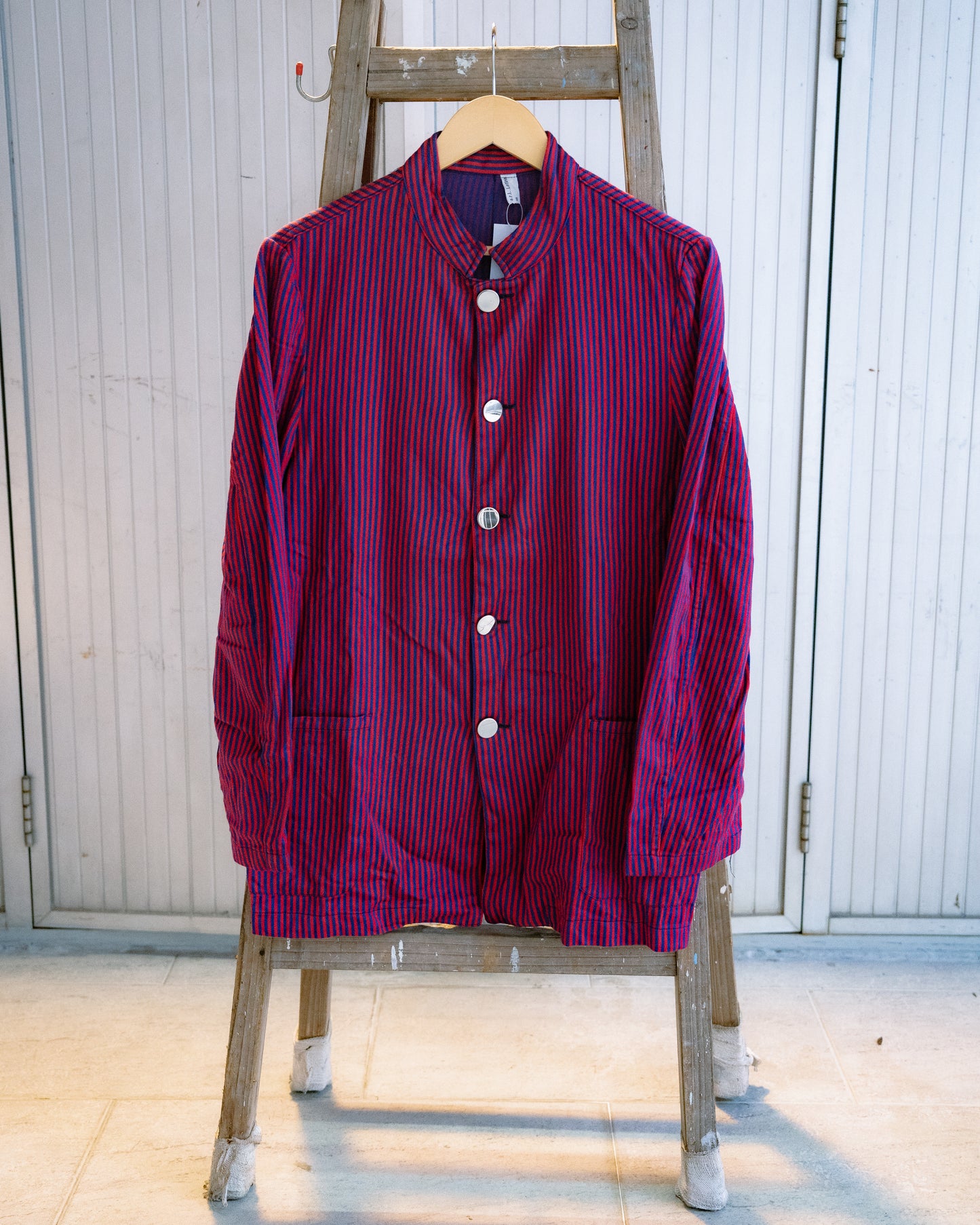 1960-70's "SARCHI-SUD s.r.l. Latina" Italian Striped Chef Jacket