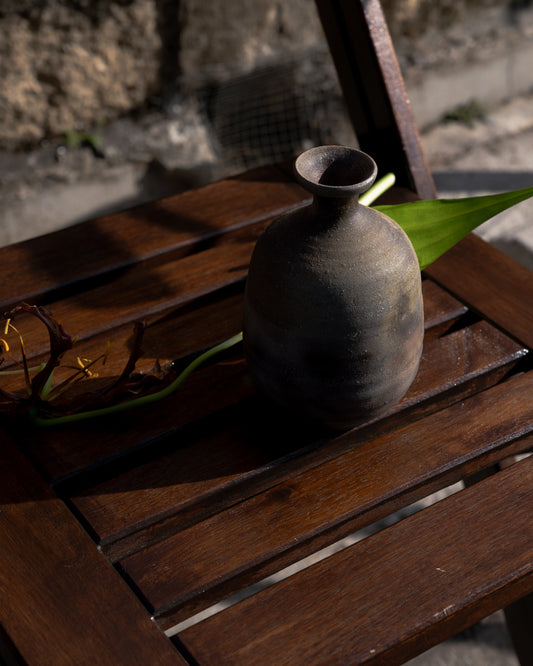 SHOWA ERA - Vase 昭和時期 備前焼 徳利型 一輪挿し 花器