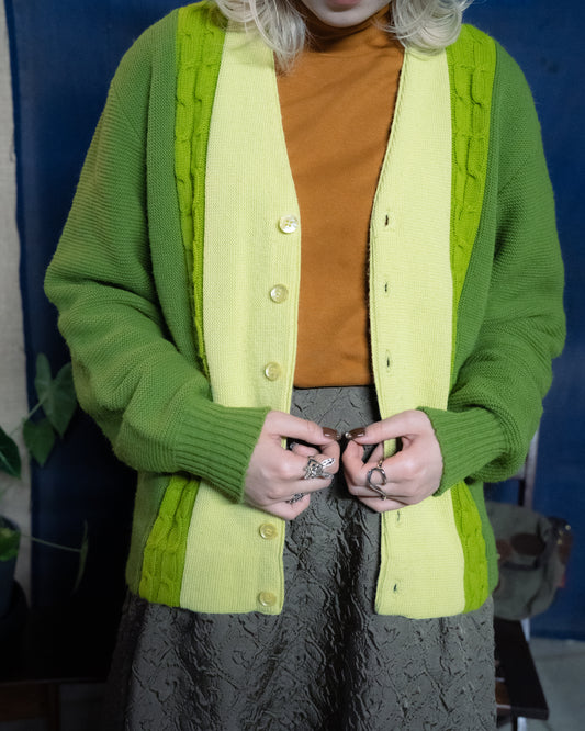 1960-70s Knit Button Up Cardigan