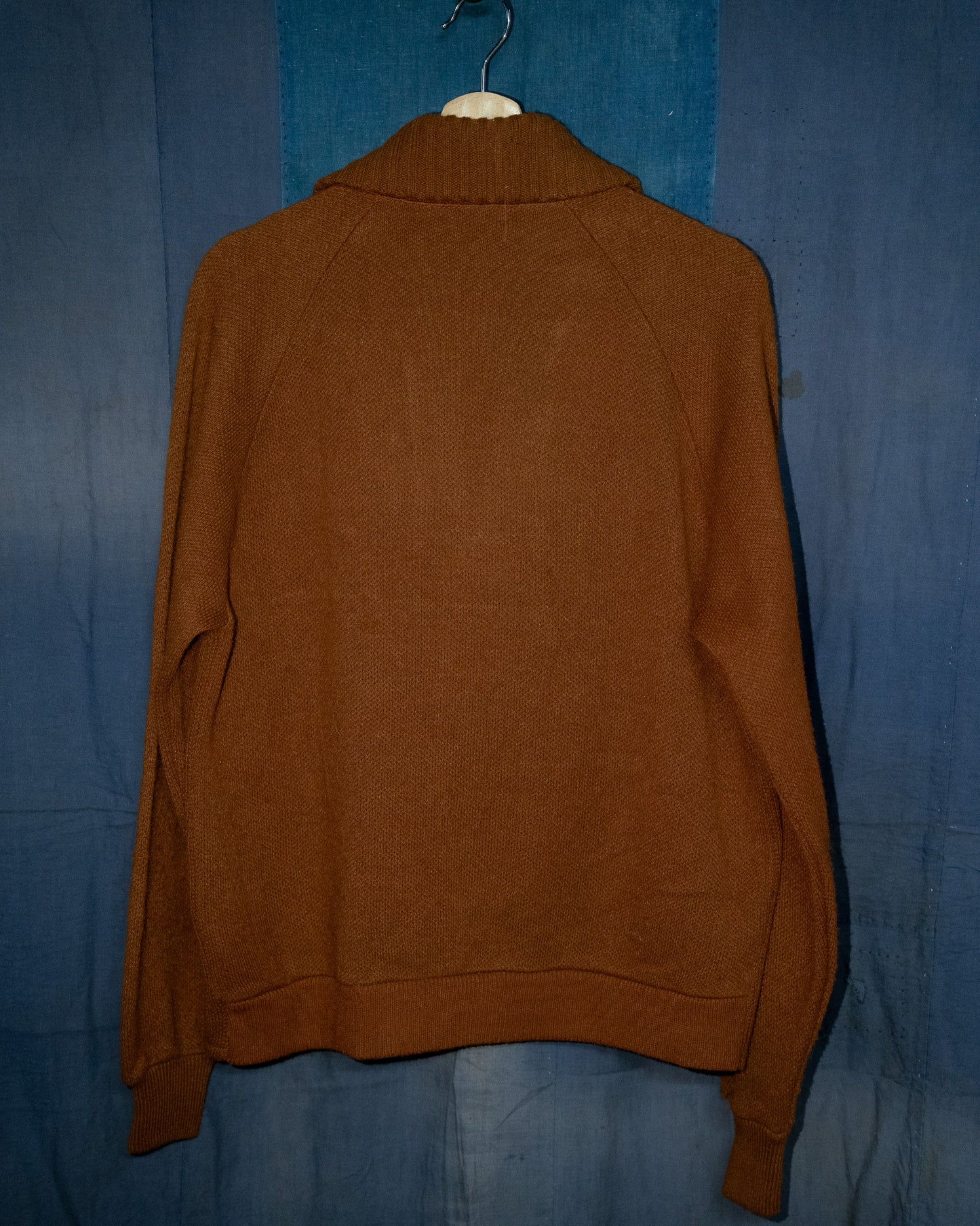 1950-60s Orlon Acrylic Mix Suede Shawl Collar Cardigan