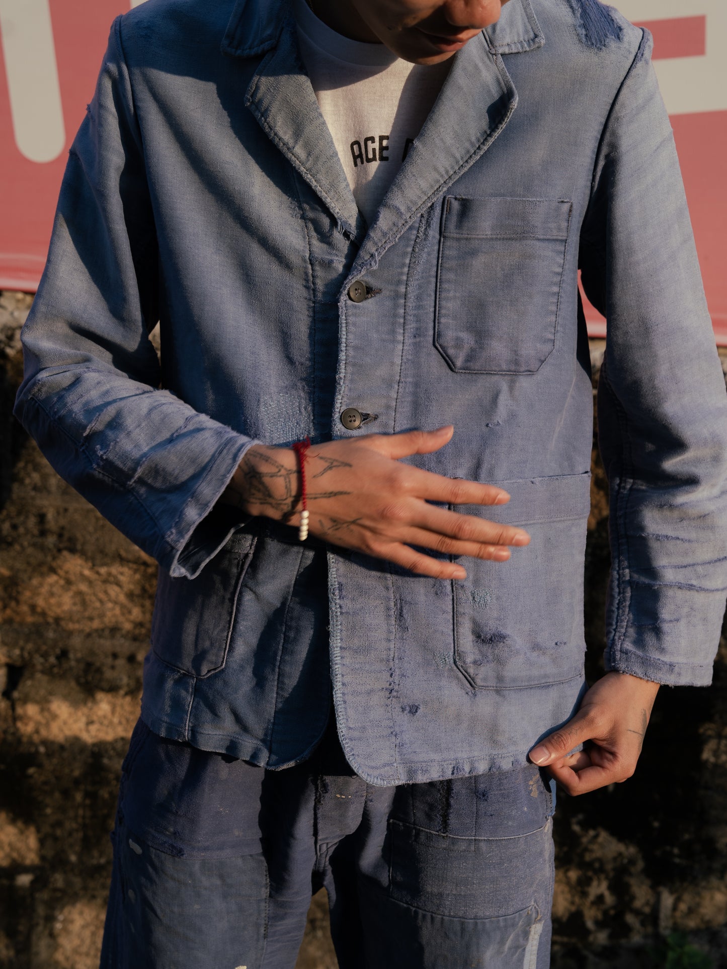 ~1950s French Moleskin Lapeled Work Jacket