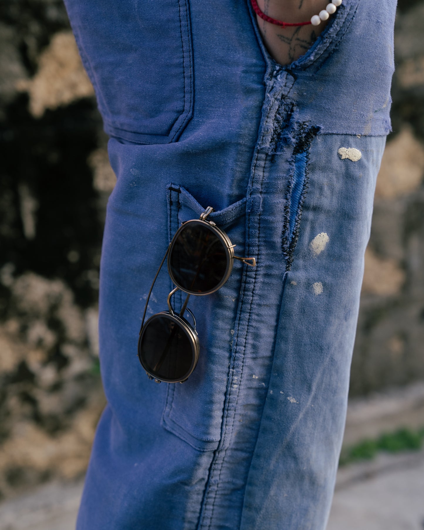 1950-60s French Indigo Work Pants