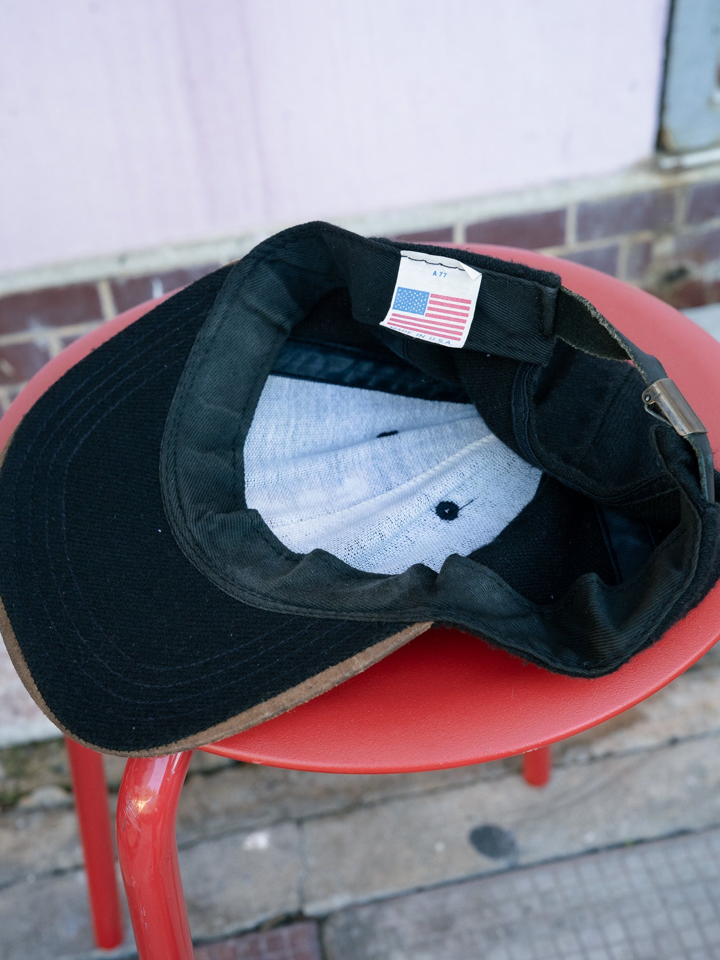 1990s "KUNNAN" Wool Blend & Leather Brim Cap
