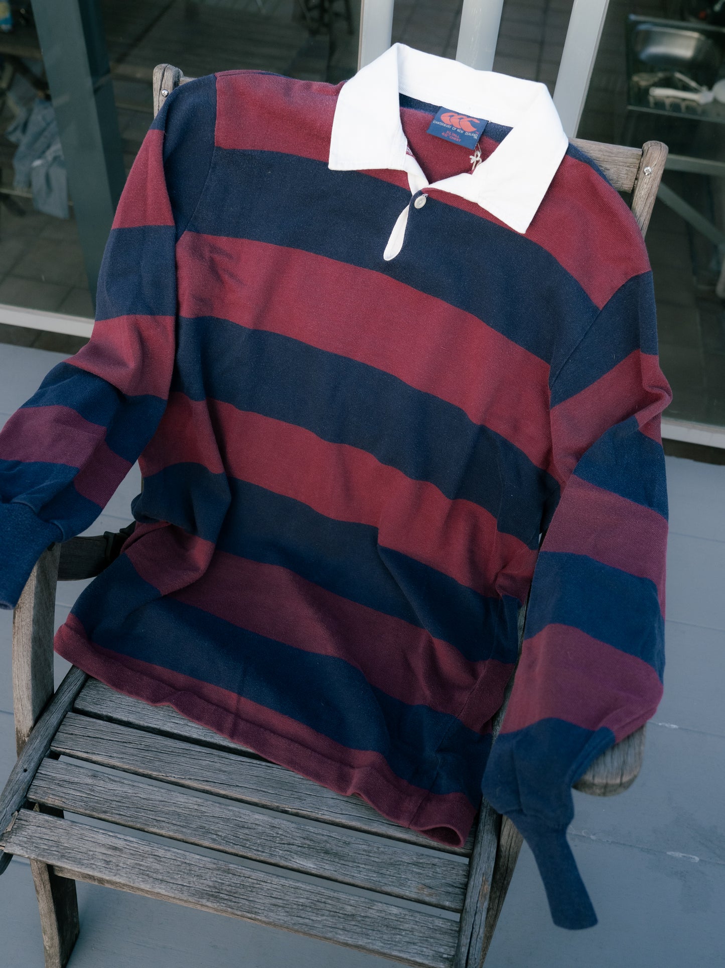 1990s "CANTERBURY OF NEW ZEALAND" Single Stitch Rugby Polo Shirt