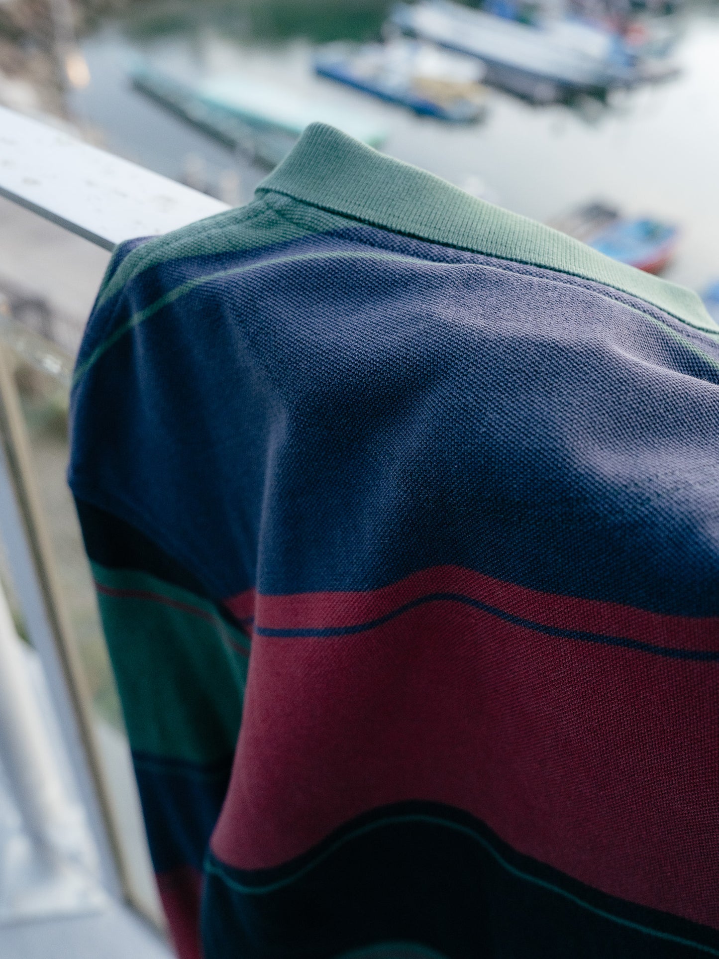 1990s "DOCKERS" Long Sleeve Rugby Polo Shirt