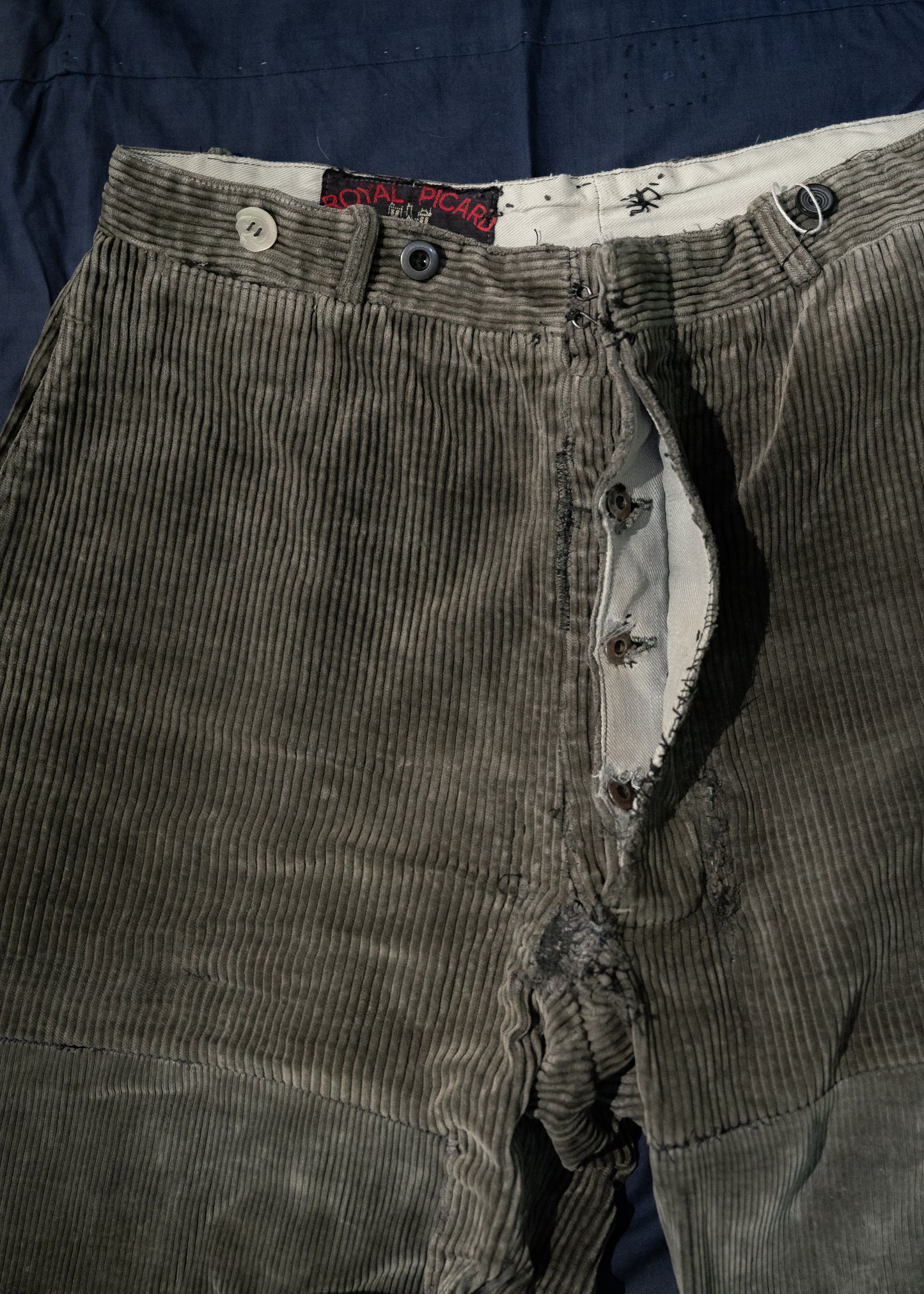 1940s French "ROYAL PICARD" Corduroy Work Pants