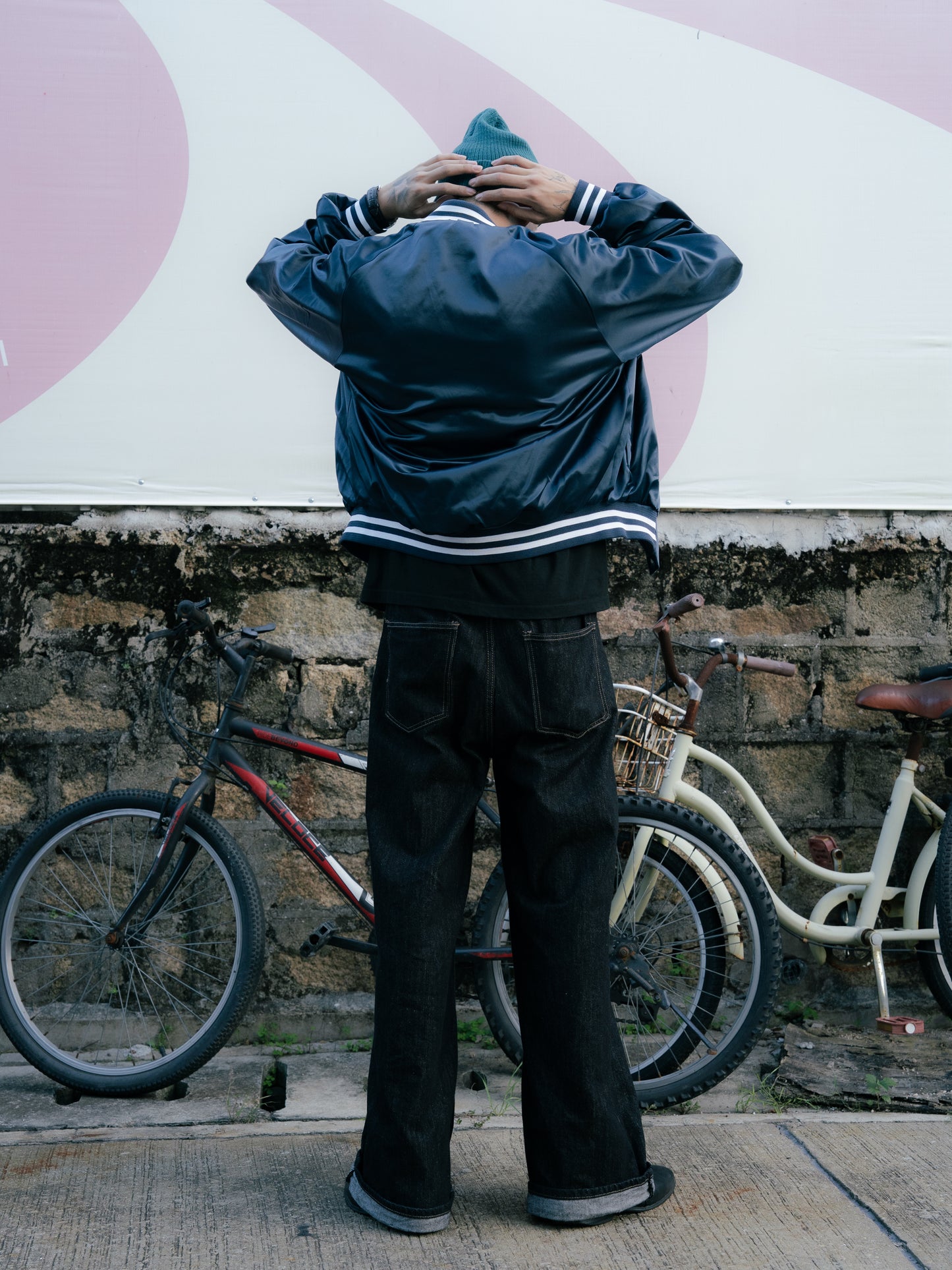 1980s "CHALK-LINE" FEDDERS Satin Jacket