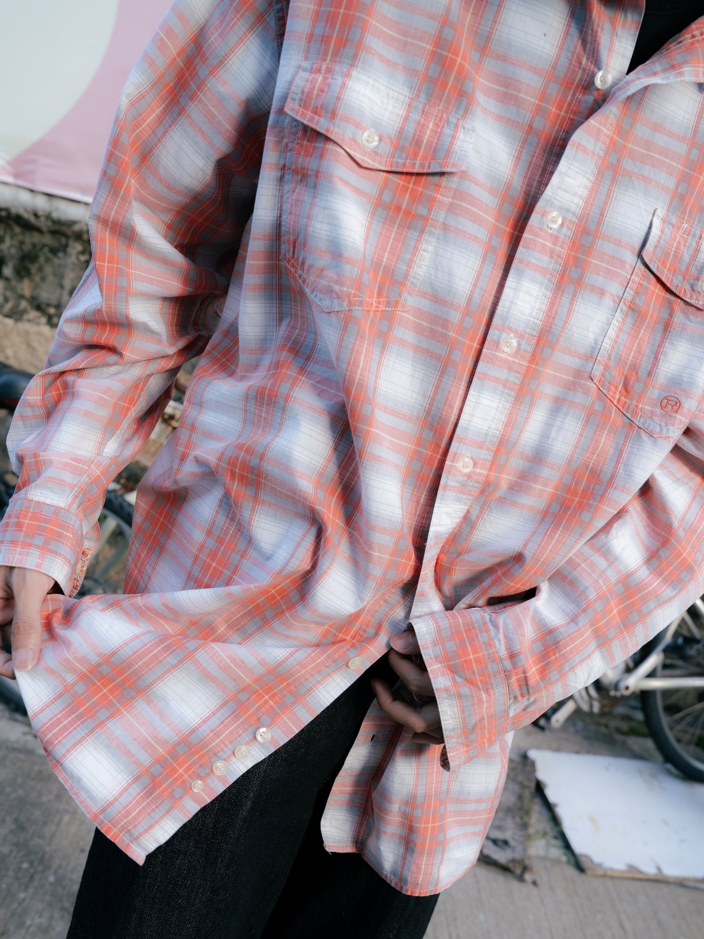 "ROPER" Checkered Long Sleeves Button-Down Shirt