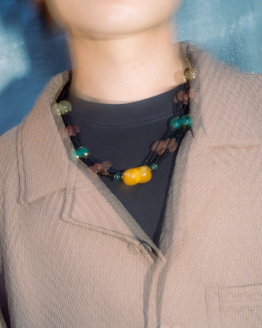 3 Colour Of Stone Necklace