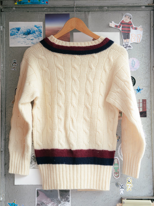 1980s "ALAN PAINE" V-Neck Wool Sweater