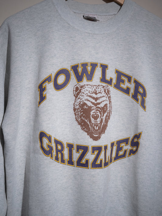 1990s "FRUIT OF THE LOOM" Fowler Grizzles Sweatshirt