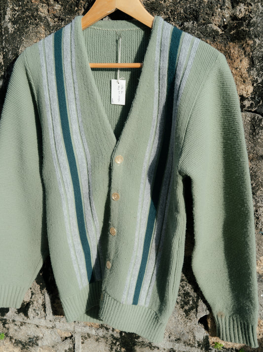 1960-70's Striped Knit Cardigan