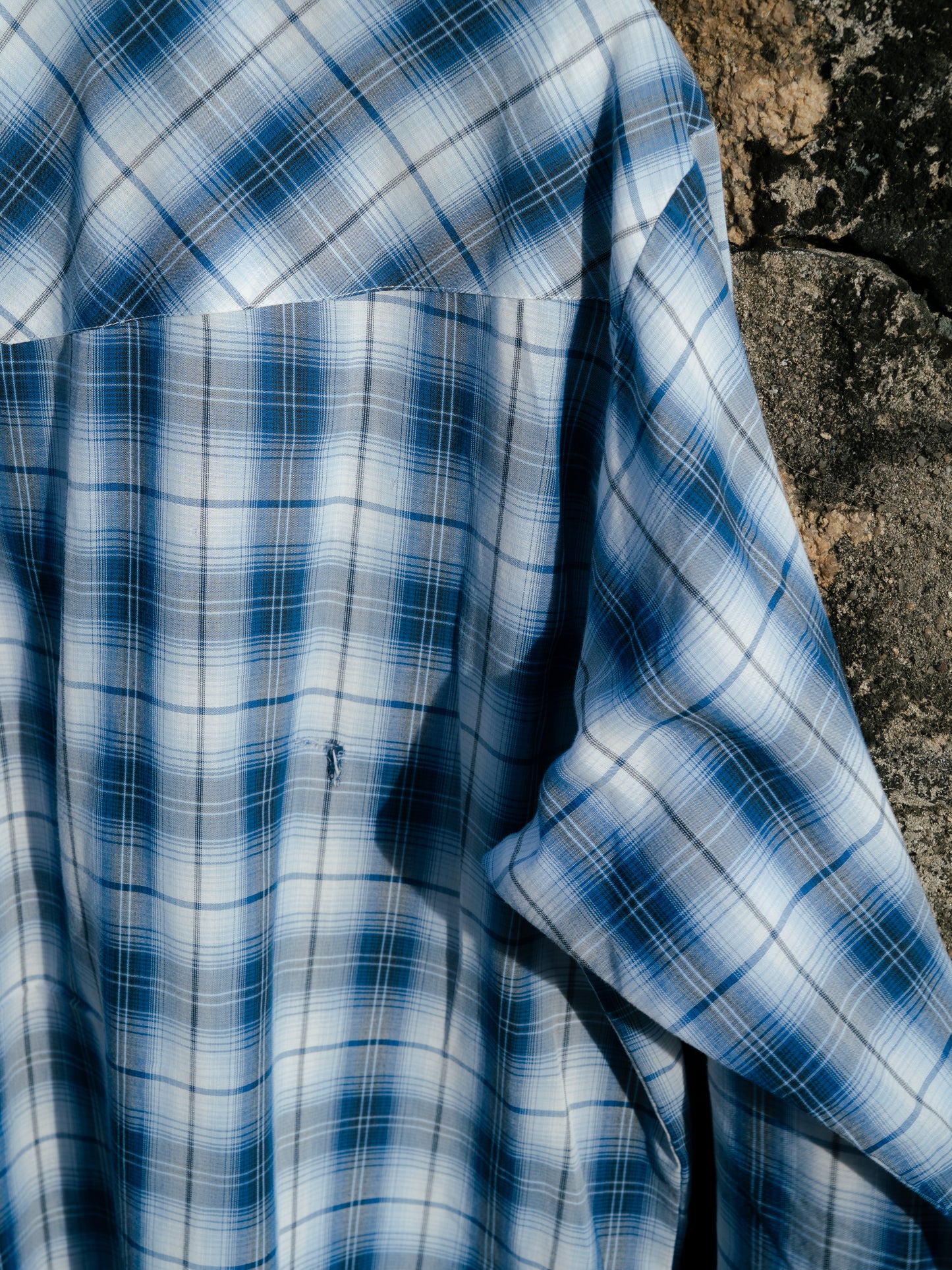 "PLAINS" Western Checker Pearl Snap Long Sleeve Shirt