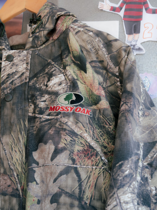 "MOSSY OAK" Break-Up Country Camouflage Lined Ripstop Hooded Jacket