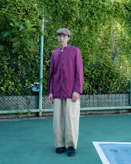 1960-70s "SARCHI-SUD s.r.l. Latina" Italian Striped Chef Jacket