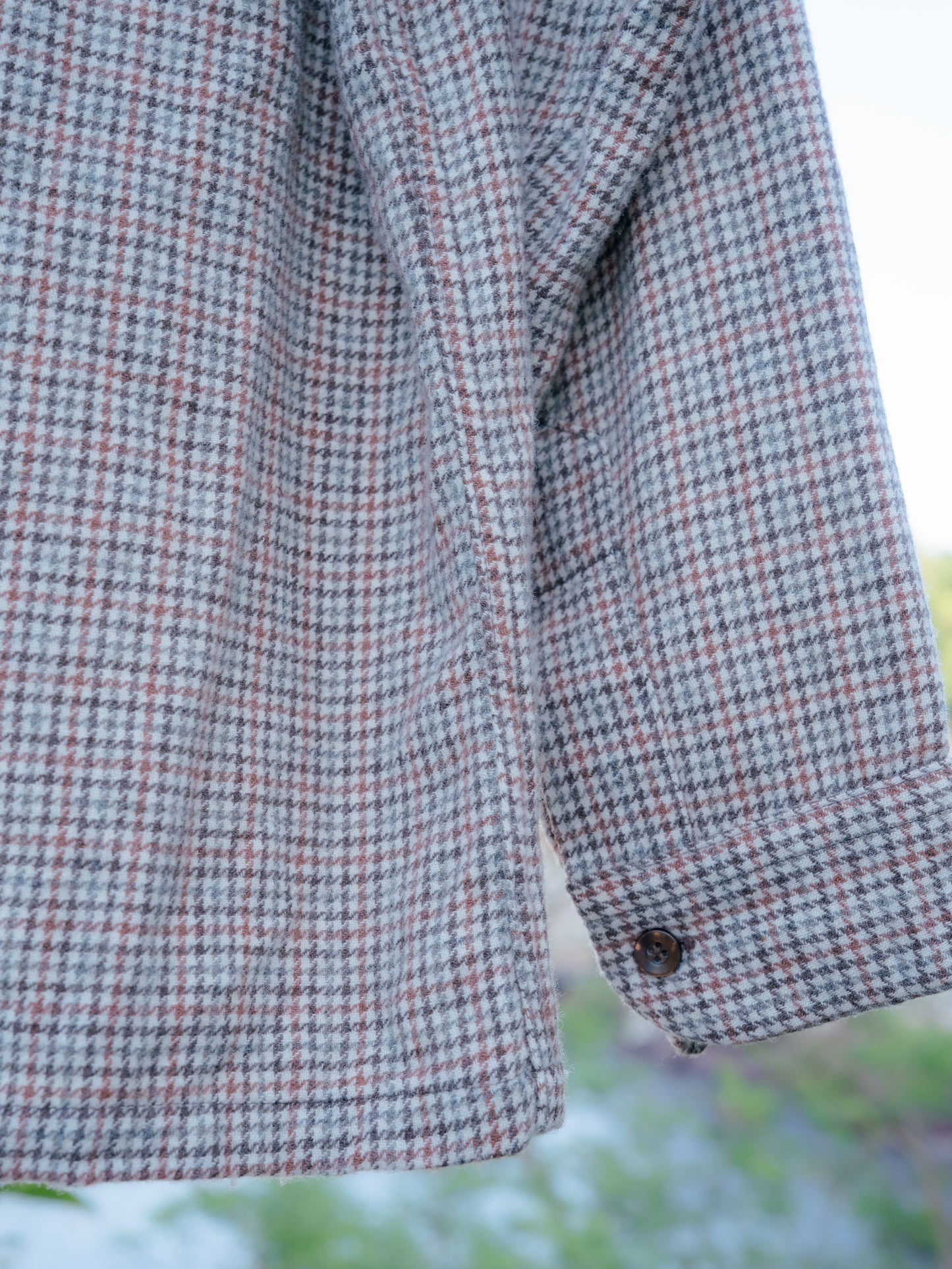 1970s "PENDLETON" Wool Houndstooth Board Shirt