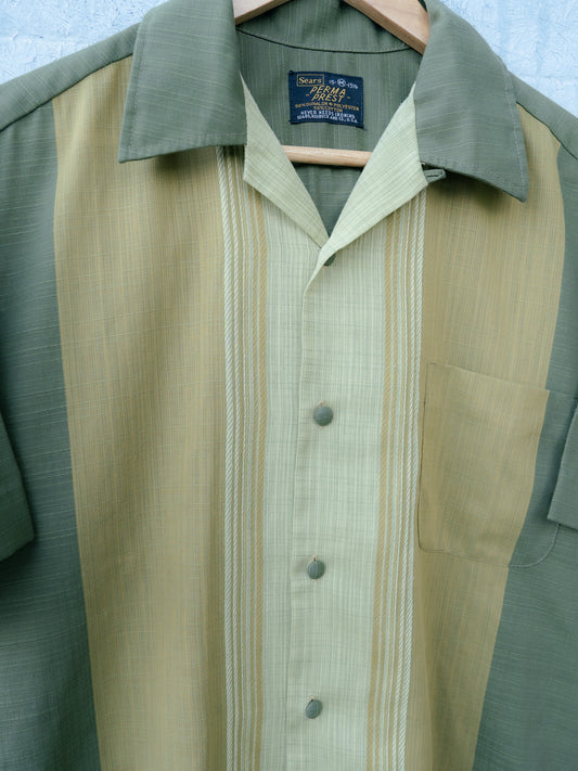 1960s "SEARS" PERMA PREST Loop Collar Shirt