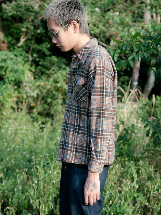 1970s "PENDLETON" Wool Plaid Board Shirt