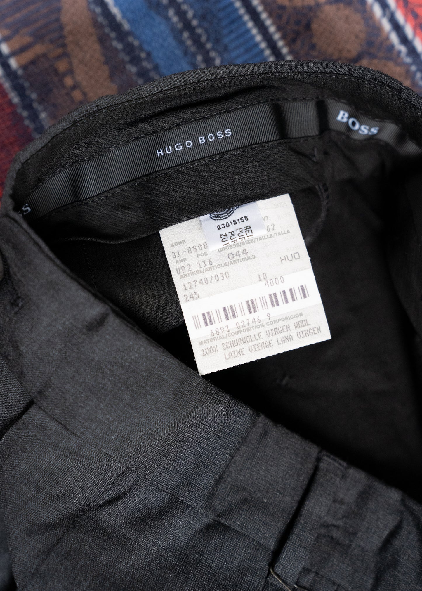 "HUGO BOSS" Lopez Pleated Wool Dress Pants