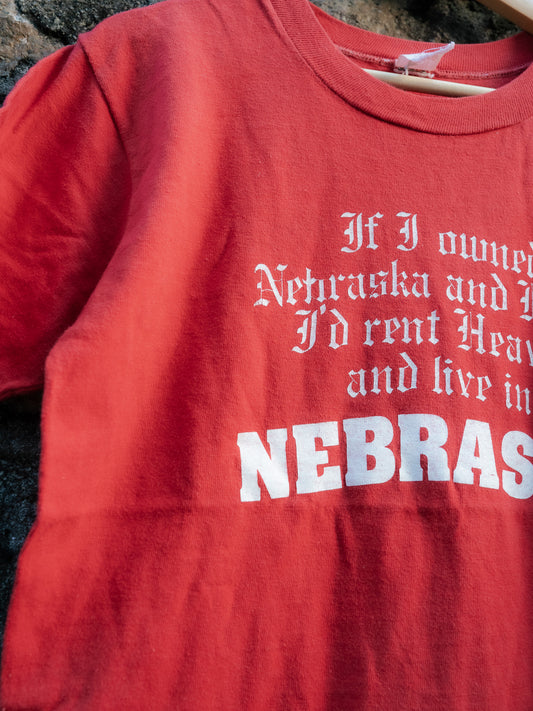 1980s "H.WOLF & SONS" Nebraska Print Tee