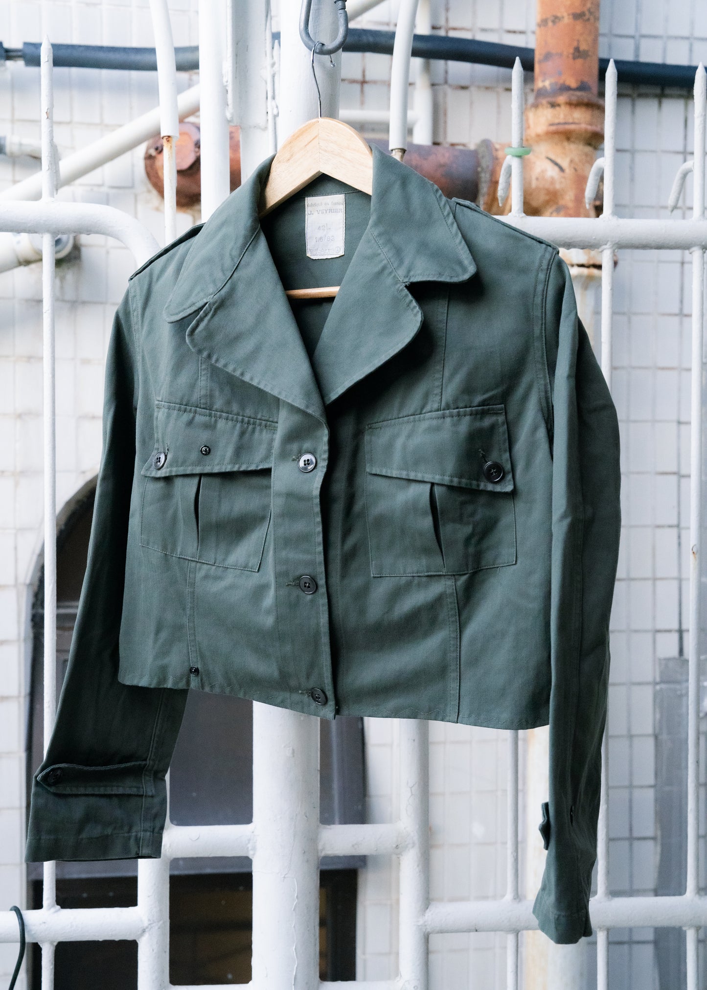 1960-70s French Military "J. VEYRIER" Cropped HBT Field Jacket