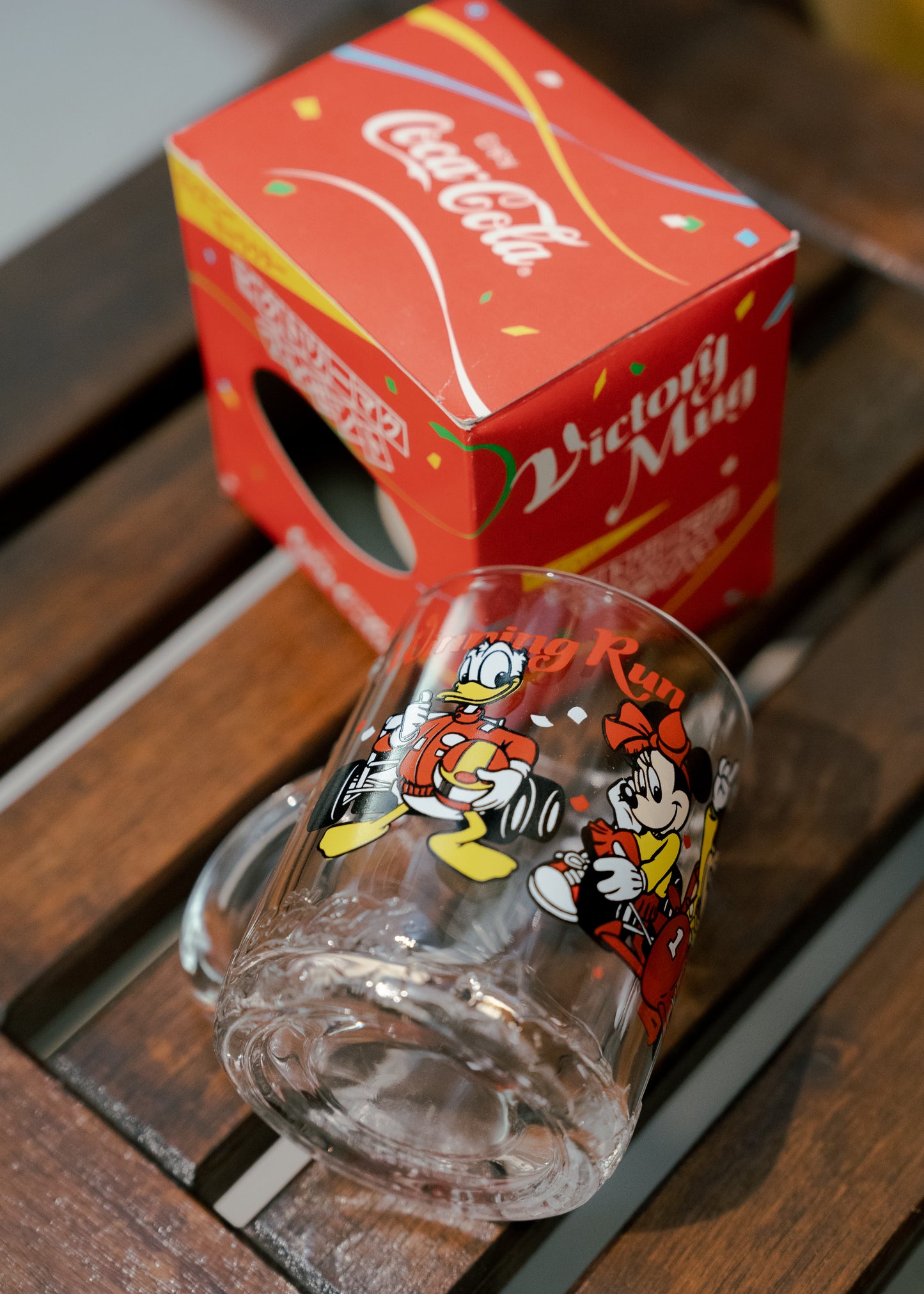 ~1980s COCA-COLA x Disney ”Winning Run“ Victory Mug with box