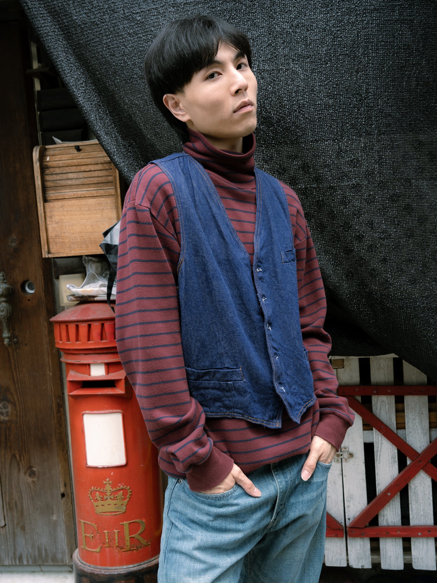 "Polo Ralph Lauren" Striped Turtle Neck Sweatshirt