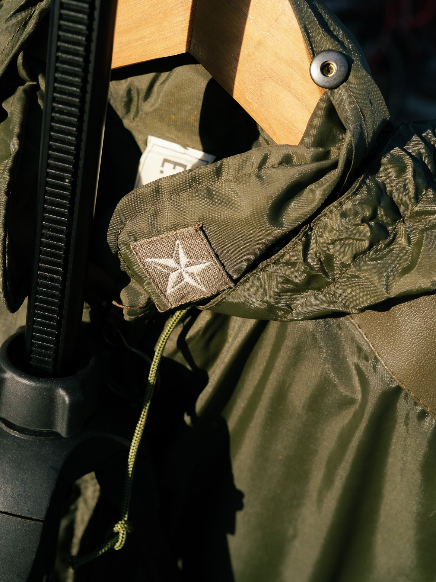 Italian Army Nylon Raincoat - Early Model Deadstock