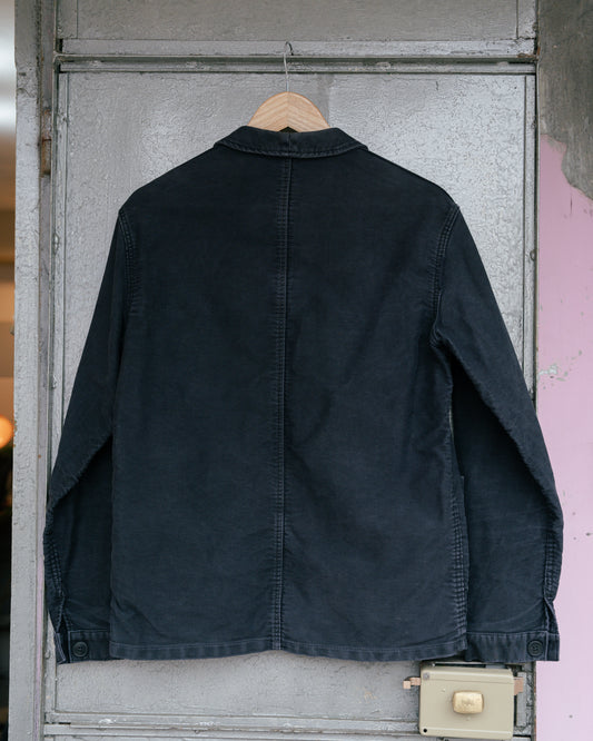 1960s French "Adolphe Lafont" Black Moleskin Jacket