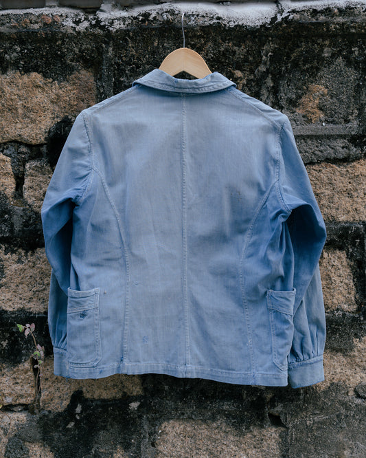 1920-30s French Indigo Work Jacket