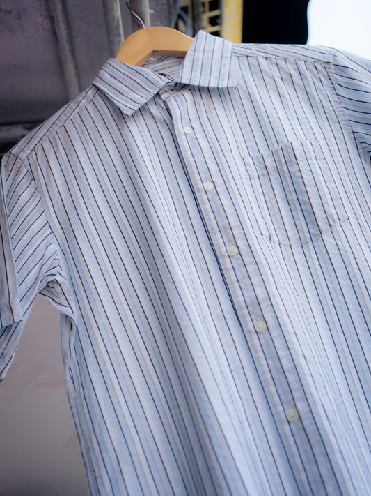 "INTERMEZZO" Striped Button-Up Shirt